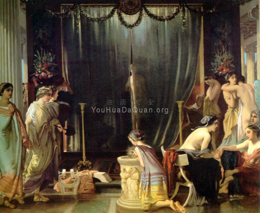 Zeuxis choosing a model for Helen - 维克多·Mottez